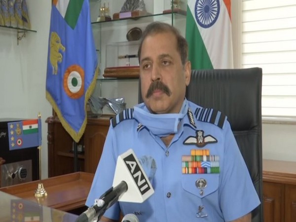 Air Force Chief RKS Bhadauria speaking to ANI on Monday. Photo/ANI