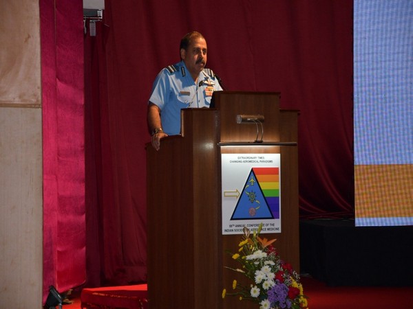 IAF Chief, RKS Bhadauria at an event in Bengaluru on Friday. 