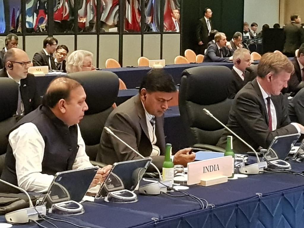 Union Minister RK Singh at G20 ministerial meet on energy in Japan on Saturday.