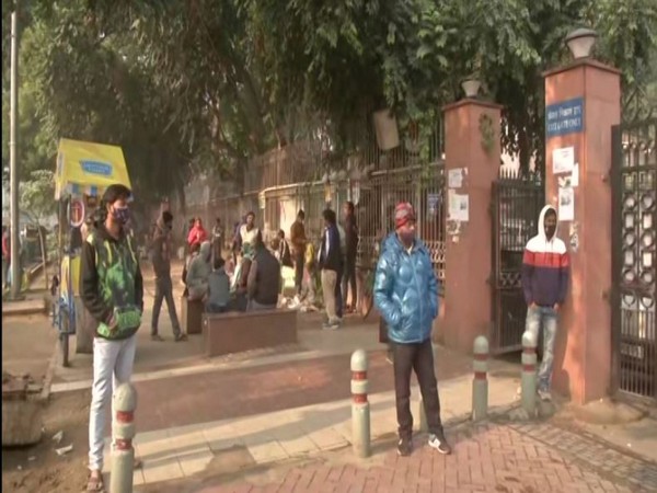 Patients waiting outside RML hospital on Wednesday (Photo/ANI)