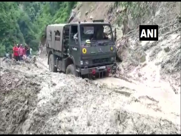Several roads have been shut in Uttarakhand due to landslides. (Photo/ANI) 