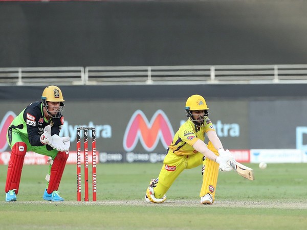 CSK's Ruturaj Gaikwad in action against RCB (Photo/ iplt20.com)