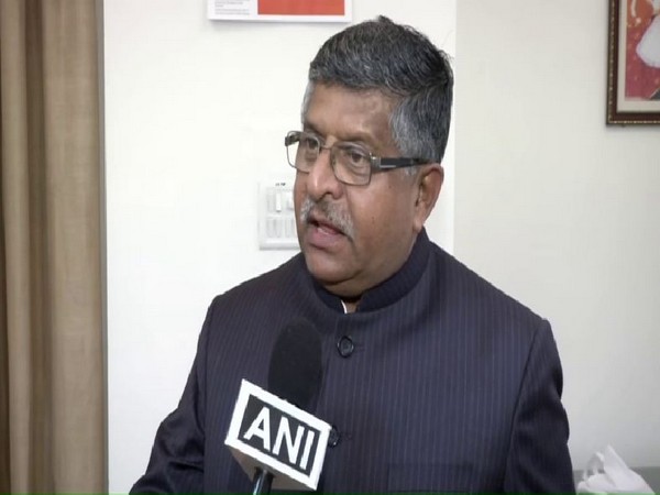 Union Minister Ravi Shankar Prasad speaking to ANI in New Delhi on Saturday. 