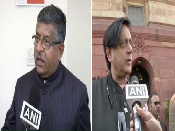 Ravi Shankar Prasad and Shashi Tharoor (File Photos)