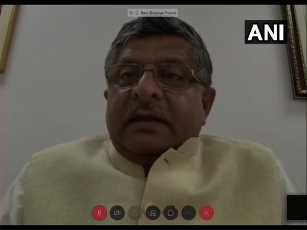 Union Law and Justice Minister Ravi Shankar Prasad speaking at a press conference on Thursday.