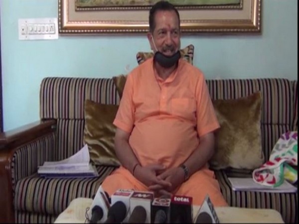 RSS leader Indresh Kumar speaking at a press conference in Kaithal on Thursday. [Photo/ANI]