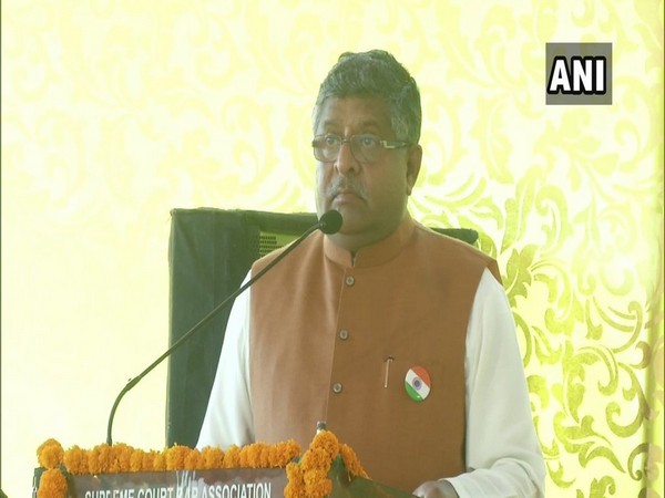 Union Law Minister Ravi Shankar Prasad speaking at the Independence Day celebrations organised by the Supreme Court Bar Association in New Delhi on Thursday.