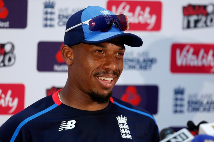 England's fast-bowler Chris Jordan