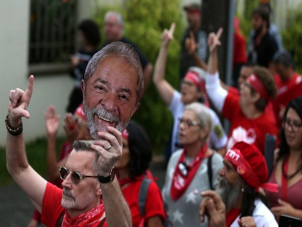 Brazil's former president Luiz Inacio Lula da Silva's supporters demonstrate to demand Lula's freedom, in Curitiba, Brazil 