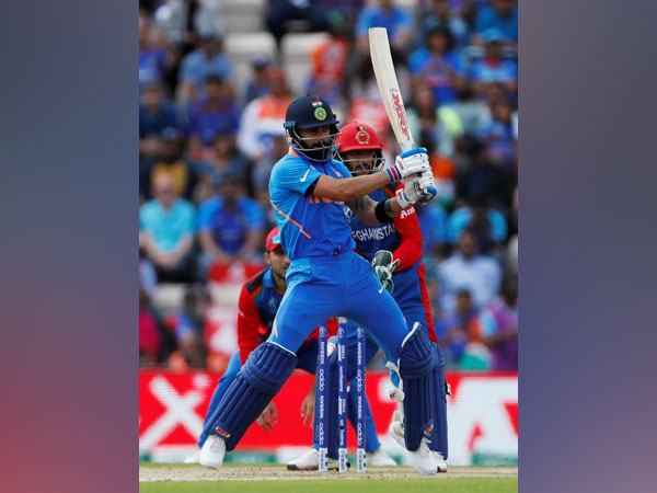 Indian skipper Virar Kohli in action against Afghanistan on Saturday 