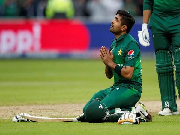 Babar Azam celebrates his ton against New Zealand at Edgbaston