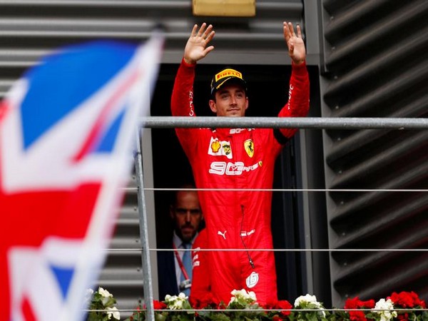 Ferrari's Charles Leclerc after winning Belgian Grand Prix 