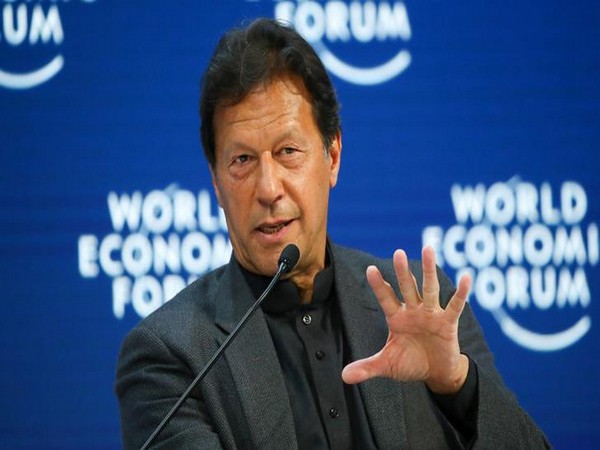 Pakistan Prime Minister Imran Khan speaking during a session at the 50th World Economic Forum (WEF) in Davos, Switzerland, on Wednesday.