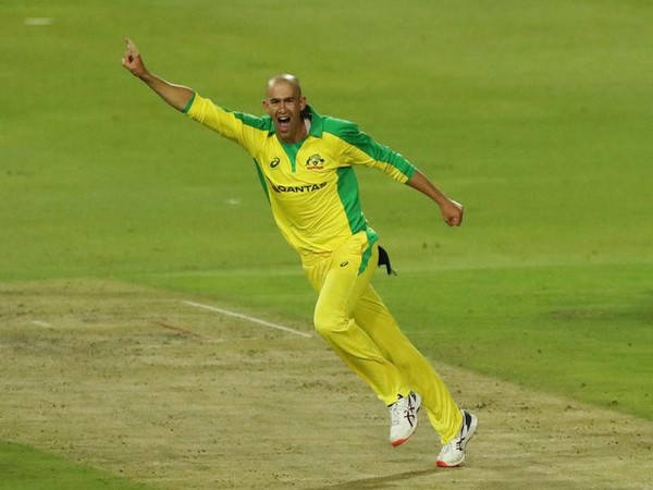 Australia's Ashton Agar in action against South Africa in first T20I 