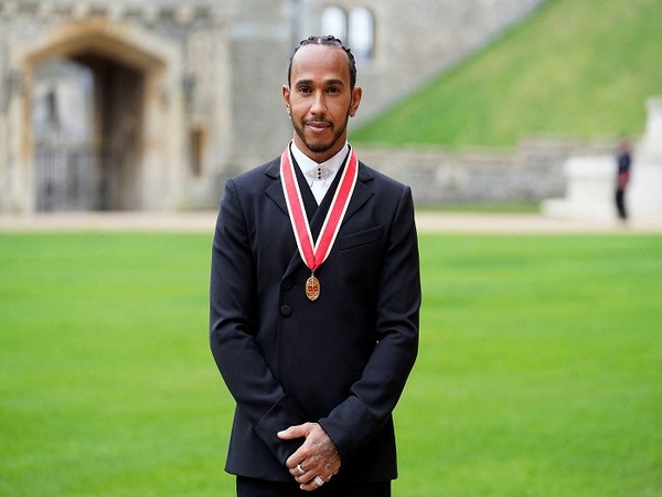 Lewis Hamilton after receiving his knighthood (Photo: Reuters)