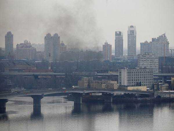 Smoke rises from the territory of the Ukrainian Defence Ministry's unit, after Russian President Vladimir Putin authorized a military operation in eastern Ukraine in Feb 24 (Photo Credit: REUTERS)