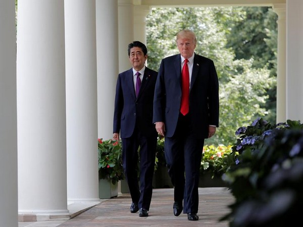 Japan Prime Misniter Shinzo Abe and US president Donald Trump