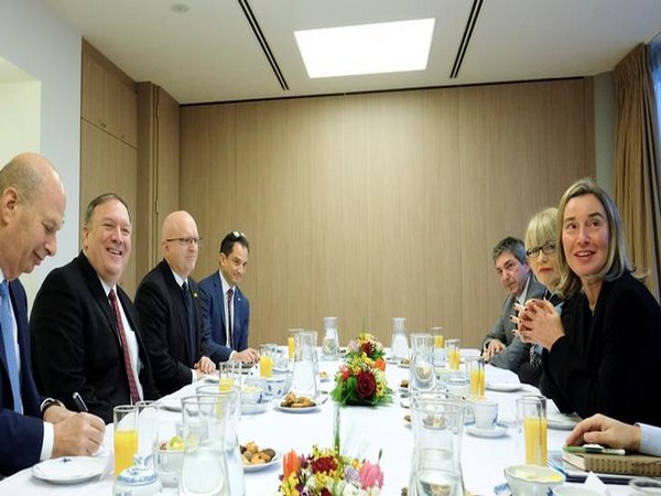 US Secretary of State Mike Pompeo during a meeting with the European Union's diplomatic chief, Federica Mogherini (Source: Reuters)