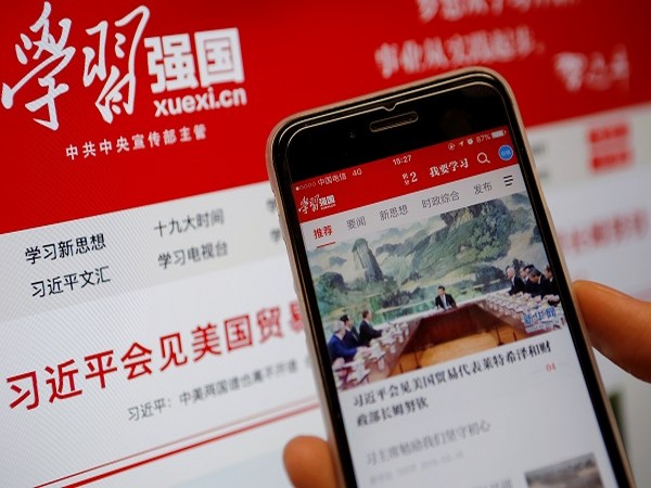 Representative image of Chinese propaganda app Xuexi Qiangguo, which literally translates as 'Study to make China strong' (Photo Credit: Reuters)