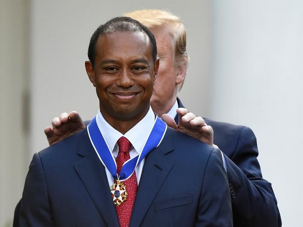 Veteran golfer Tiger Woods receives Presidential Medal of Freedom from Donald Trump at Rose Garden on Monday.