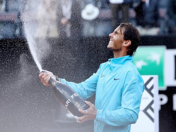 Rafael Nadal beats Djokovic to win 9th Italian Open title here on Sunday. 