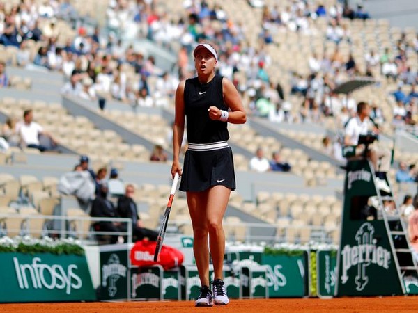 Russian tennis player Russia's Anastasia Potapova during her first round match in French Open