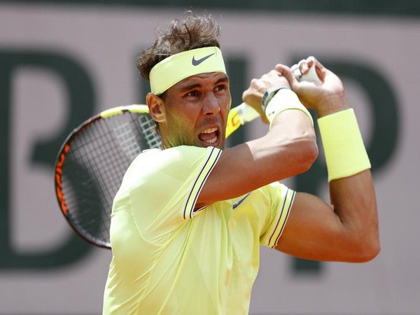 Rafael Nadal during his first round match in French Open