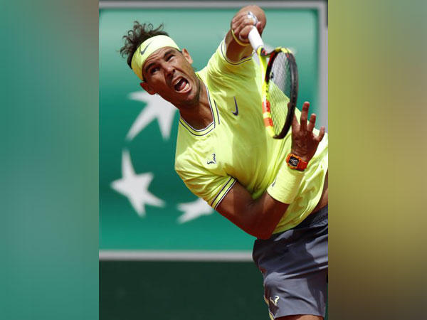 Rafael Nadal in action during his second round match in the French Open