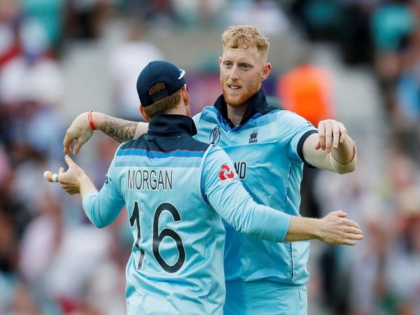 England player Ben Stokes with skipper Eoin Morgan