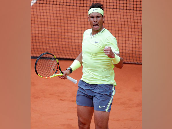 Rafael Nadal in action against Roger Federer