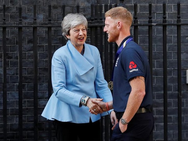 All-rounder Ben Stokes with UK PM Theresa May 