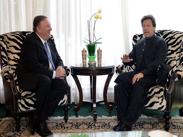 US Secretary of State Michael Pompeo in a meeting with Pakistan Prime Minister Imran Khan