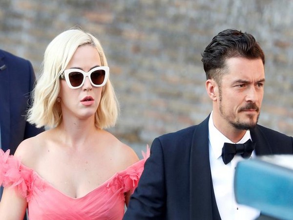 Singer Katy Perry with fiance Orlando Bloom 