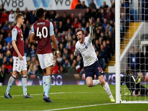 Liverpool's Andrew Robertson (right) 