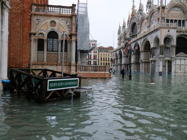 A flooded St Mark's square is pictured during exceptionally high water levels in Venice. (File photo)