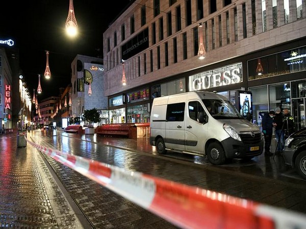 Visuals of the spot where the stabbing took place in The Hague on Friday.
