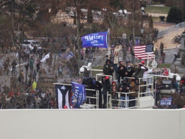 Trump supporters protest outside US Capitol in Washington (Credit: Reuters Pictures)