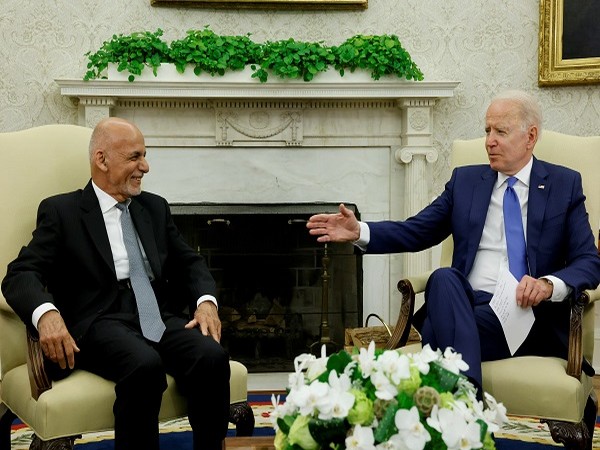 US President Joe Biden with his Afghan counterpart Ashraf Ghani (Credit: Reuters)