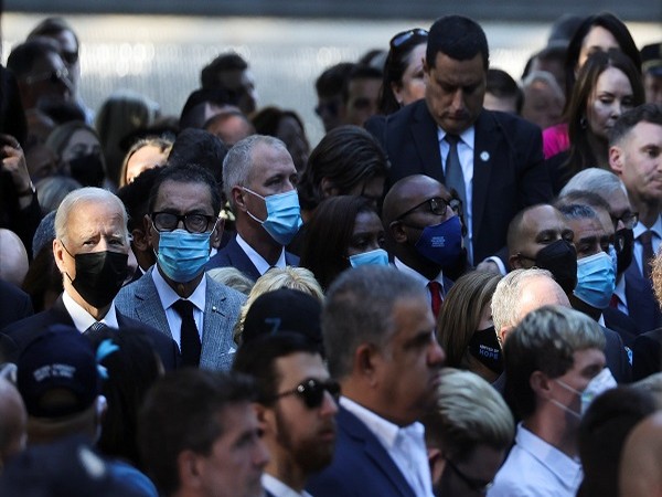 US President Joe Biden attending a 9/11 memorial on Saturday.