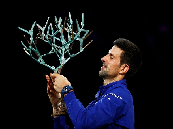 Novak Djokovic with Paris Masters trophy
