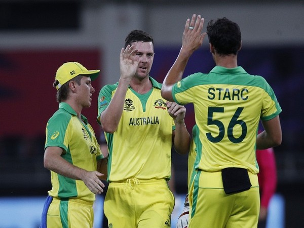 Australia bowlers in action during T20 WC final