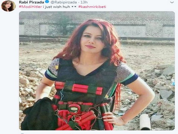 A screenshot of the tweet put up by Pakistani singer Rabi Pirzada.