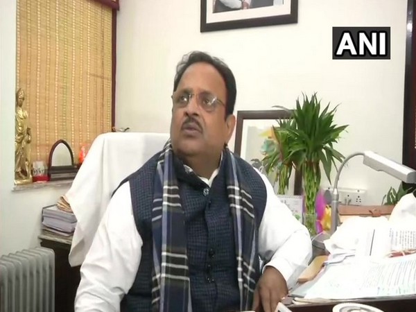 Rajasthan Health Minister Raghu Sharma speaking to reporters in Jaipur on Wednesday. Photo/ANI