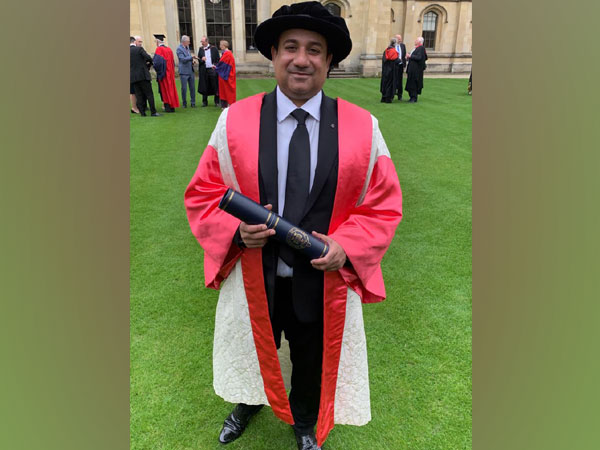 Singer Rahat Fateh Ali Khan after receiving the honourary degree at Oxford University on Wednesday