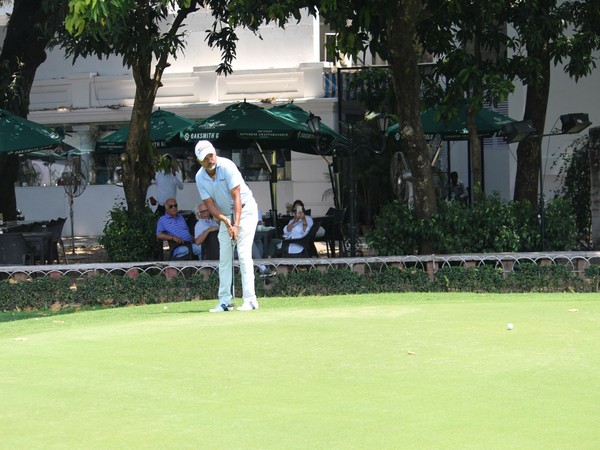 Rahil Gangjee in action during Round two of PGTI Players Championship 2022 (Image: PGTI)