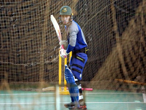 Mushfiqur Rahim batting in the nets. (Photo/BCB Twitter)