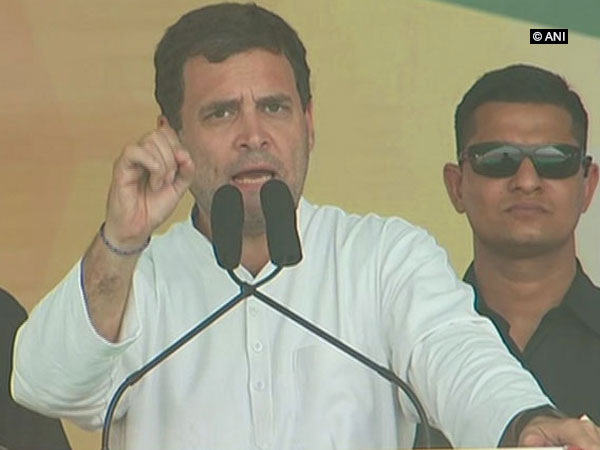 Congress President Rahul Gandhi during an interaction with women in Odisha’s Koraput on Friday.