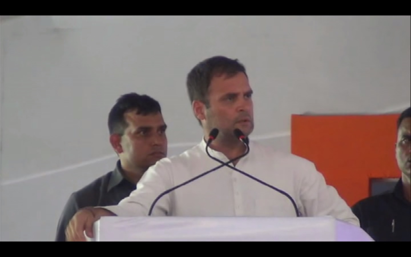 Congress president Rahul Gandhi in Wardha on Friday