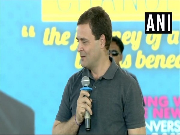 Congress president Rahul Gandhi at Stella Maris College in Chennai on Wednesday
