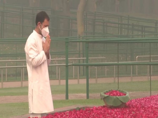 Congress leader Rahul Gandhi paying tribute to former prime minister Jawaharlal Nehru on Saturday.(Photo/ANI)